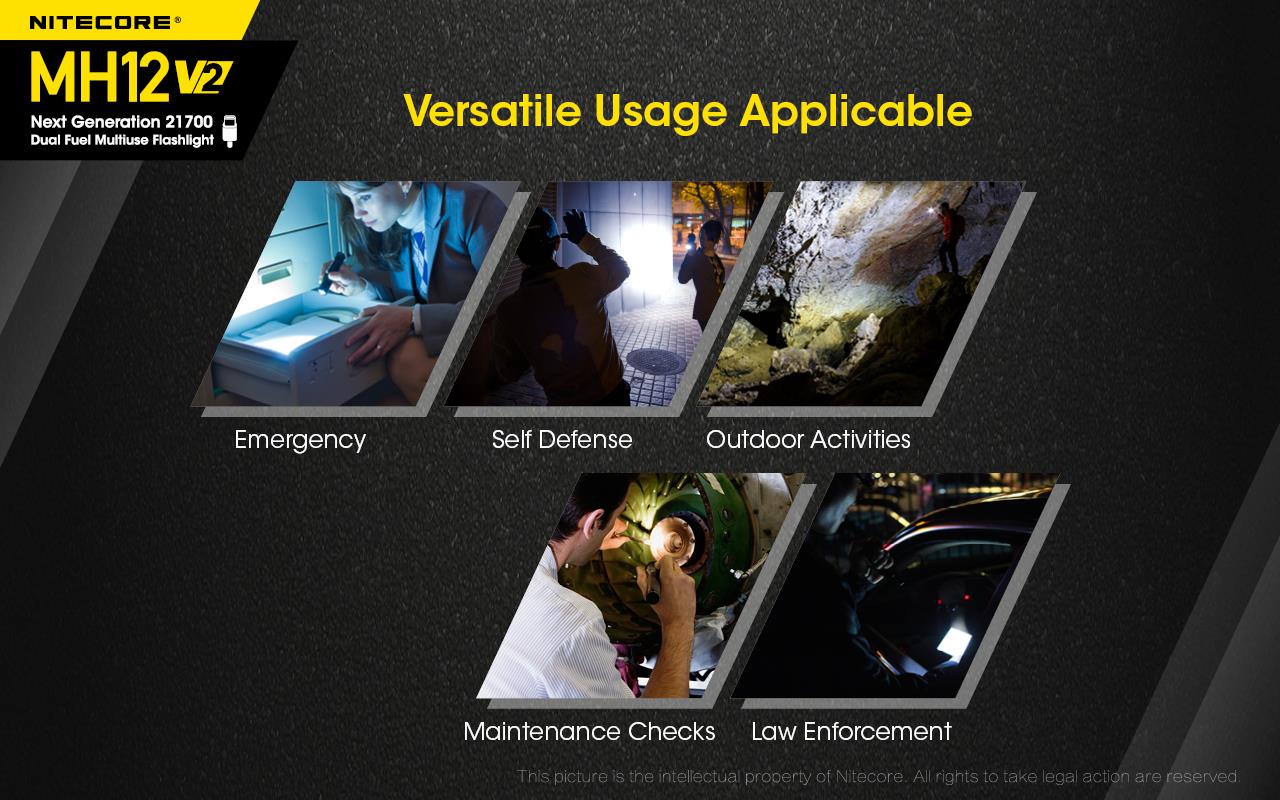 FLASHLIGHT MH SERIES/1200 LUMENS MH12 V2 NITECORE