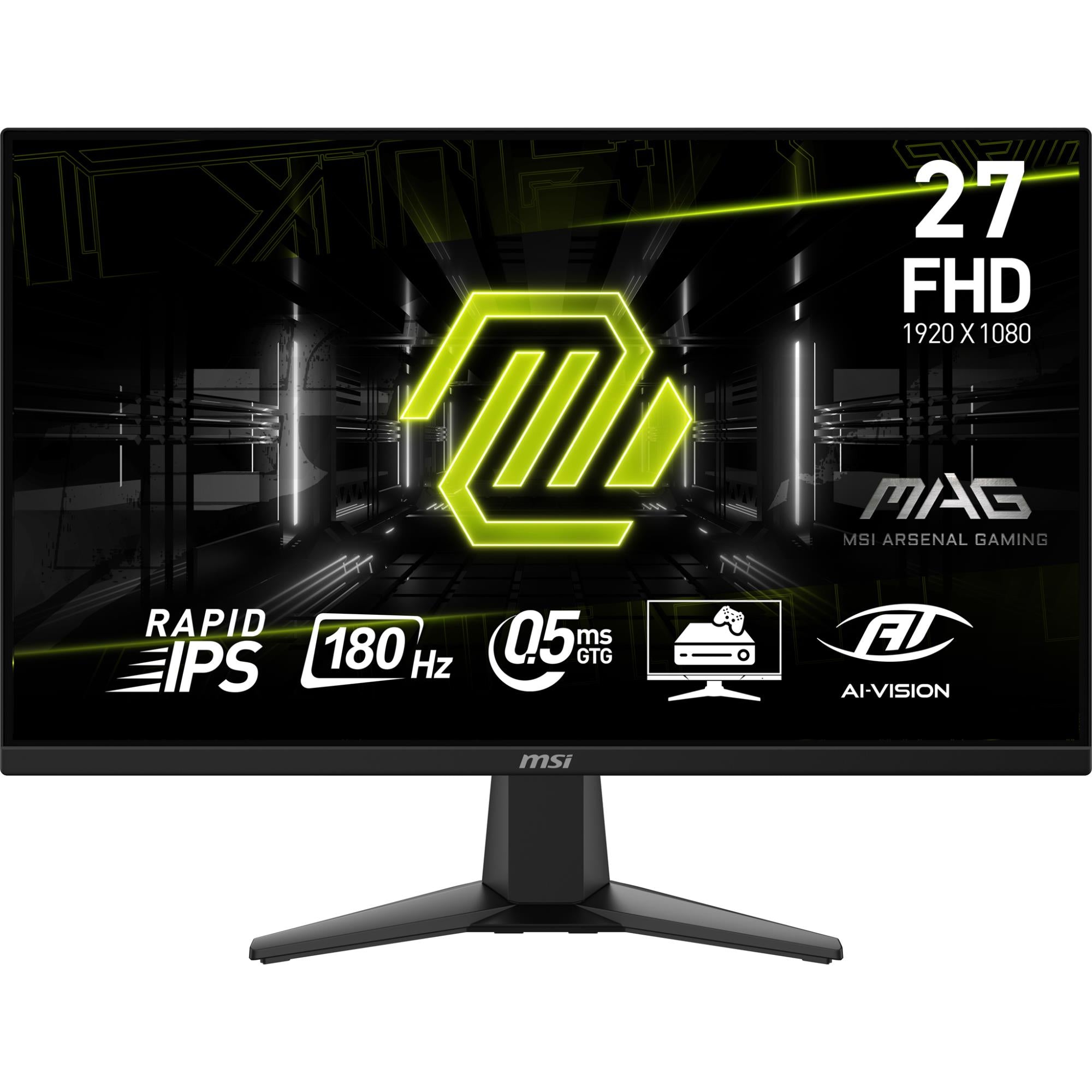 LCD Monitor MSI MAG 275F 27" Gaming Tilt Matte Panel IPS 1920x1080 16:9 180Hz 0.5 ms Colour Black MAG275F