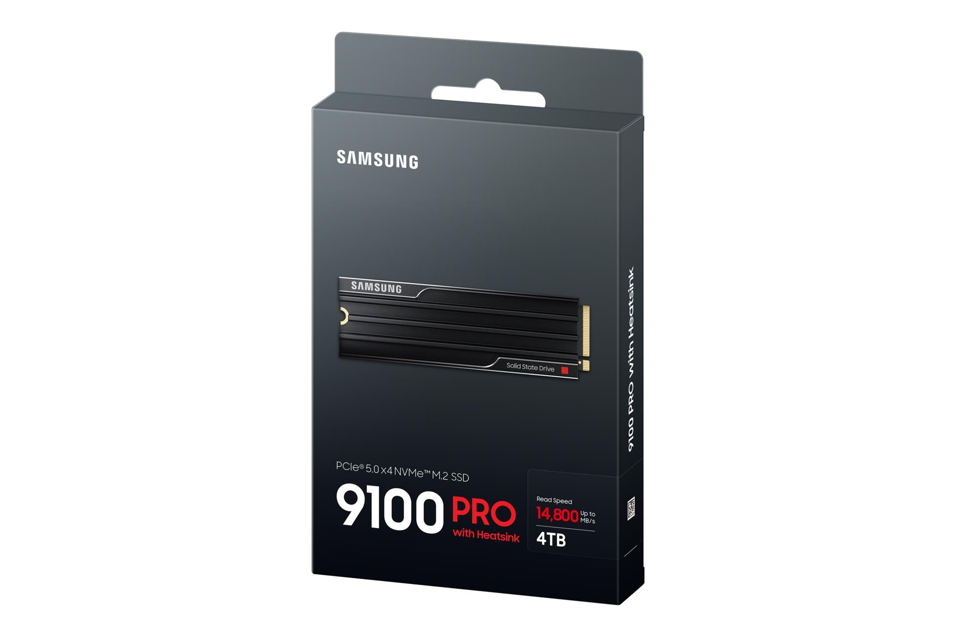 SSD SAMSUNG 9100 PRO 4TB M.2 PCIe Gen5 NVMe TLC Write speed 13400 MBytes/sec Read speed 14800 MBytes/sec 2.38mm TBW 2400 TB MZ-VAP4T0CW
