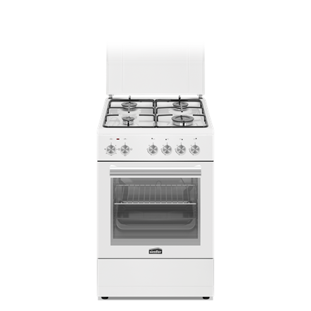 Simfer | Cooker | 4403SERBB | Hob type Gas | Oven type Electric | White | Width 50 cm | Depth 55 cm | Electronic ignitio
