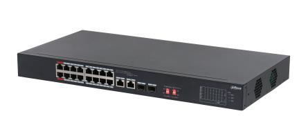 Switch DAHUA S3218-16ET-135 Switch type Unmanaged Switch layer L2 Rack mounting Yes Stackable Yes Form factor 1U 16xRJ-45 ports RJ-45 Ports Type Gigabit Ethernet (10/100/1000) 2xSFP module slots quantity Power over Ethernet (PoE) Yes 2xPower over