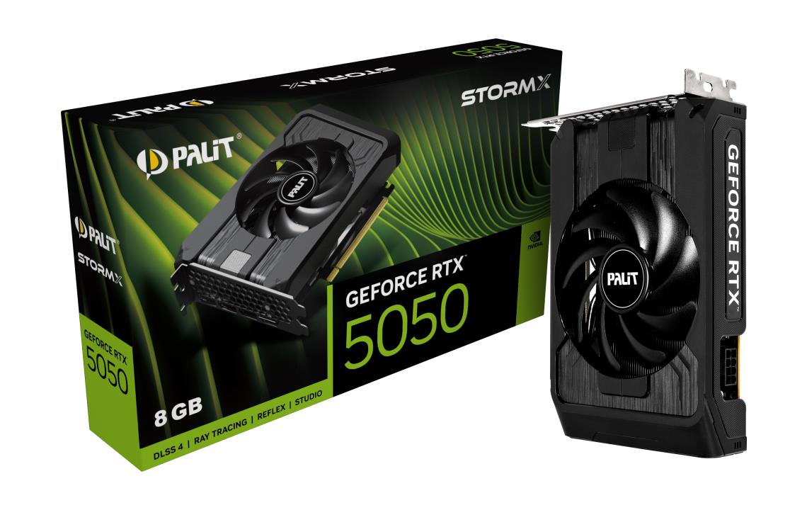 Graphics Card PALIT NVIDIA GeForce RTX 5050 8 GB GDDR6 128 bit PCIE 5.0 16x Single Slot Fansink NE65050019P1-GB2070F