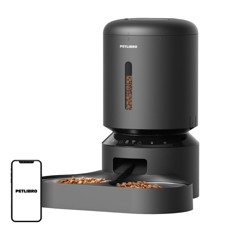Petlibro Granary food dispenser with double bowl, Wifi, 5L(black) - Image 1