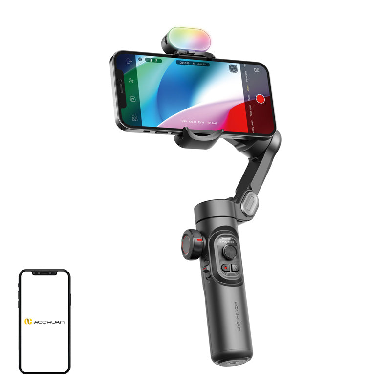 AOCHUAN XE Gimbal with RGB Lighting (Black) - Image 1