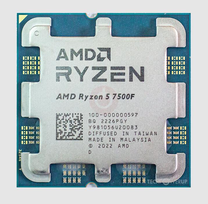 CPU AMD Desktop Ryzen 5 7500F 3700 MHz Cores 6 6MB Socket SAM5 65 Watts OEM 100-000000597