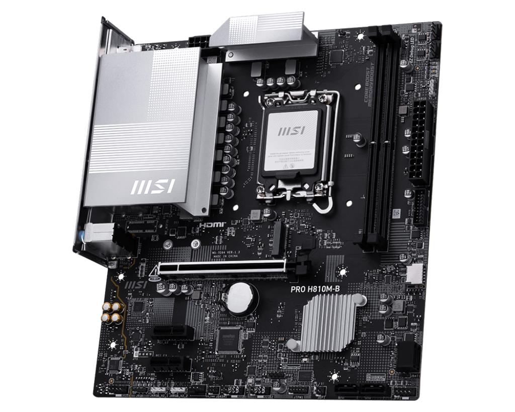 Mainboard MSI Intel H810 LGA1851 Micro-ATX Memory DDR5 Memory slots 2 PROH810M-B