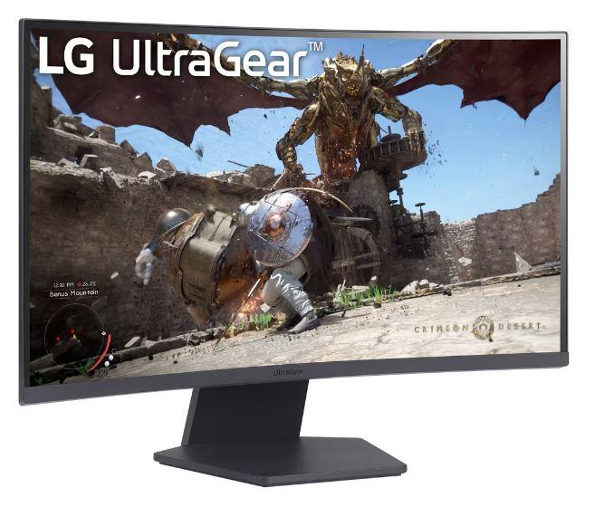 LCD Monitor LG 27GS60QC-B 27" Gaming/Curved Panel VA 2560x1440 16:9 180 Hz Matte 1 ms Tilt Colour Black 27GS60QC-B