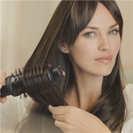 Rowenta | Styling Hair Brush | CF9620 | Temperature (max) 80 °C | Number of heating levels 3 | Black/Gold Rose