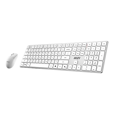 MSI FORGE K210 WIRELESS COMBO WHITE US | Keyboard and Mouse Set | Wireless | Mouse included | US | White