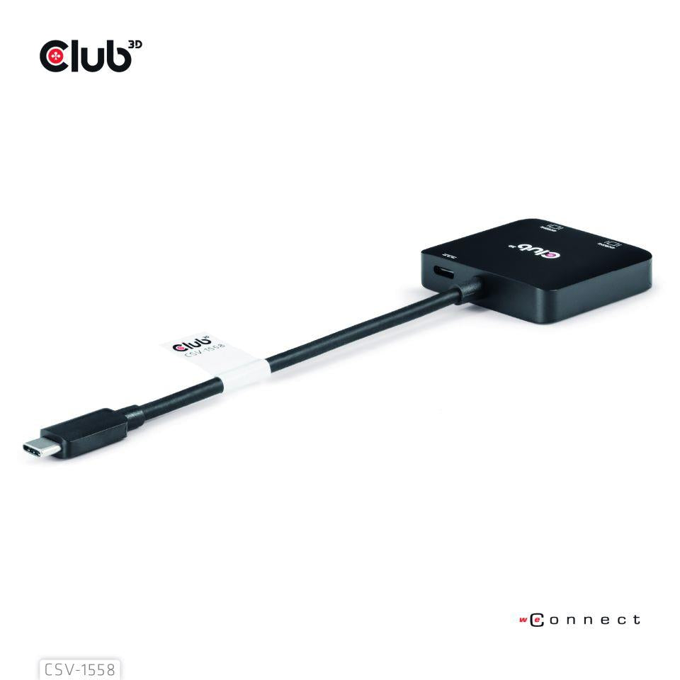 I/O HUB USB-C TO HDMI 2PORT/MST CSV-1558 CLUB3D