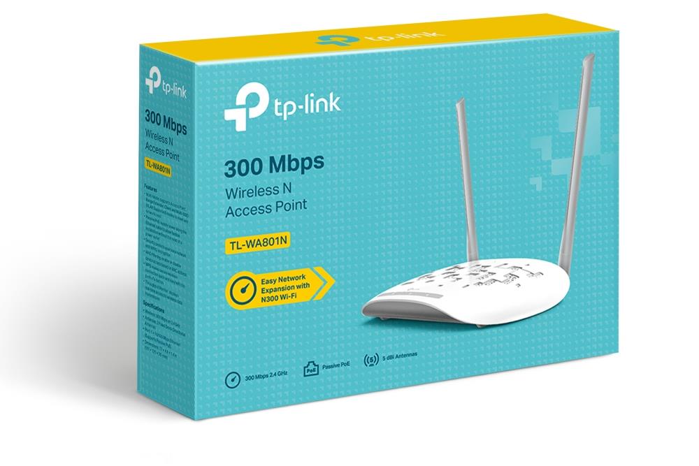 Access Point TP-LINK 300 Mbps 1x10Base-T / 100Base-TX Number of antennas 2 TL-WA801N