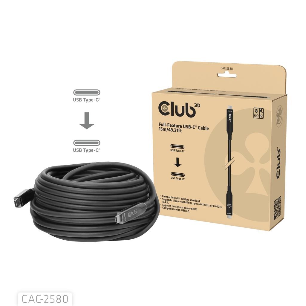 CABLE USB-C 15M/M/M CAC-2580 CLUB3D