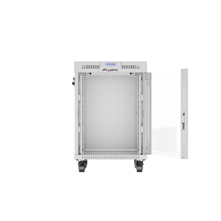 Lanberg | Rack cabinet 19" free-standing 15U/600x600 (flat pack) with glass door, LCD | FF01-6615-12SL | Grey