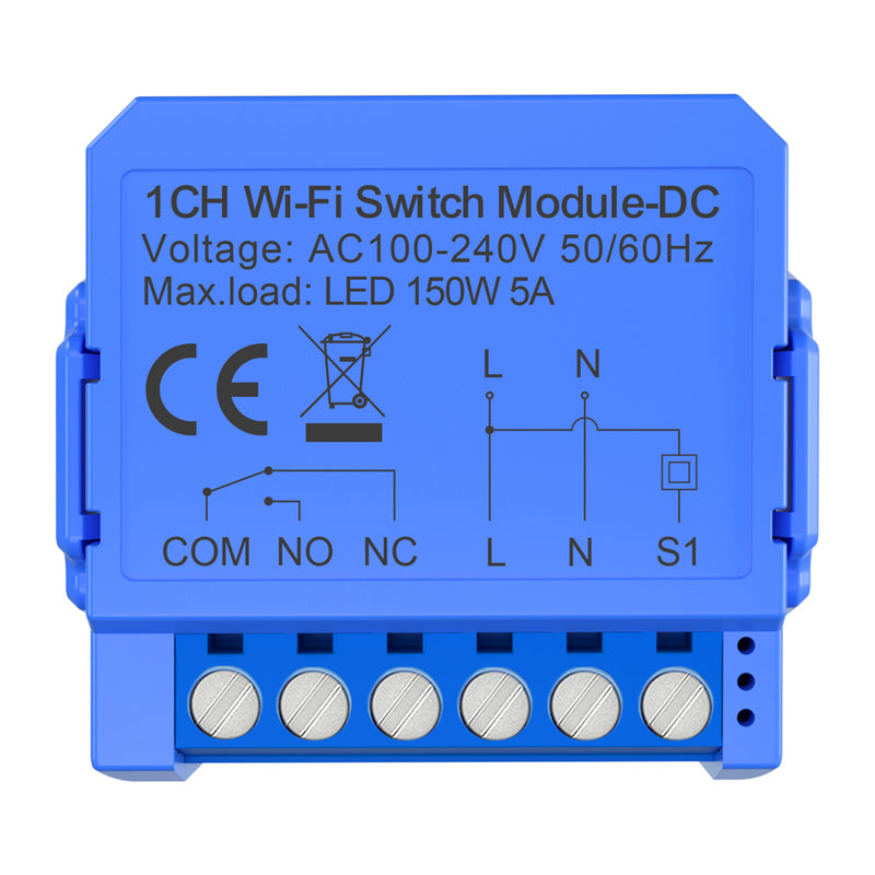 1-channel WiFi switch module with voltage-free contact Avatto WSM16-DC32V-1 - Image 1