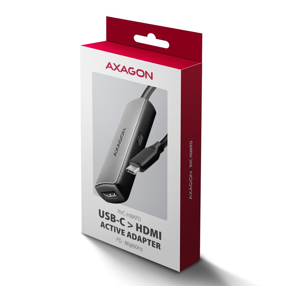 I/O ADAPTER USB-C TO HDMI/0.16M RVC-HI8KPD AXAGON
