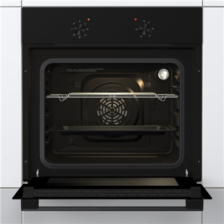 Gorenje Oven | BO6615E01B | 60 L | Electric | EnamelClean | Push pull buttons | Convection | Height 59.5 cm | Width 59.5