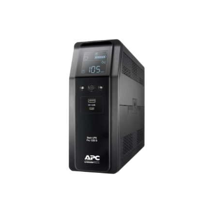 Schneider Electric APC Back-UPS Pro, tower, 230V, 8x IEC C13 outlets, sine wave, AVR, USB Type A+C ports, LCD, user-repl