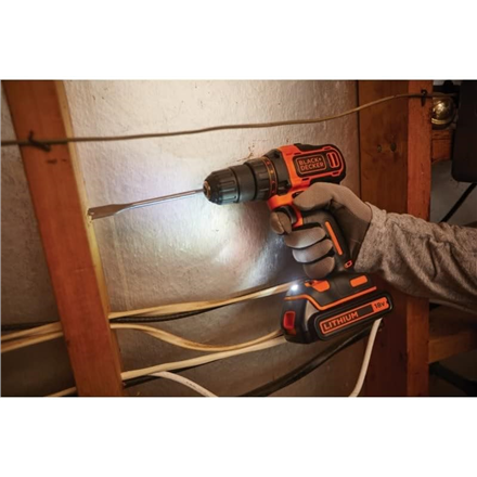 BLACK & DECKER 18V , 2x1.5 Ah Cordless drill driver | BDCDD186KB-QW