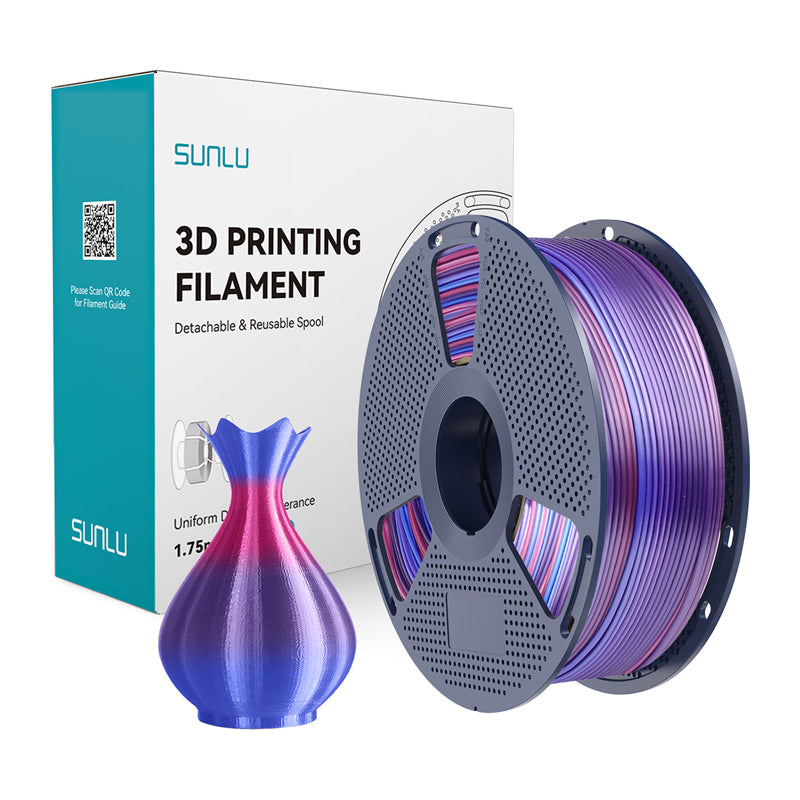 Sunlu PLA+ Silk Filament (Rainbow 02) - Image 1