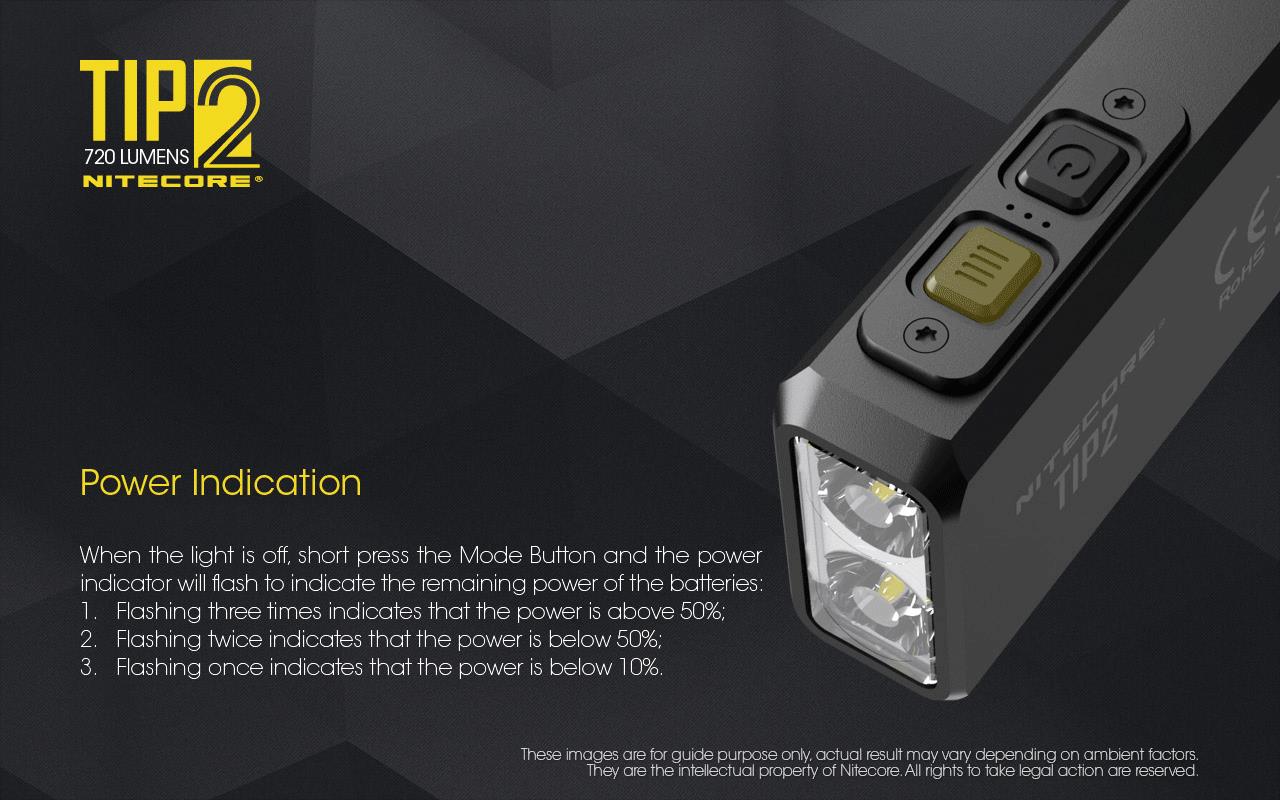 FLASHLIGHT T SERIES 720 LUMENS/TIP2 NITECORE