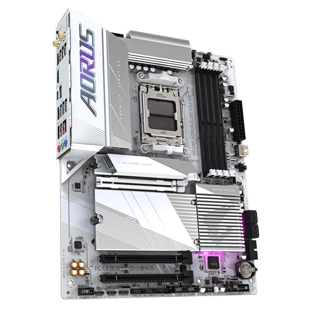 Mainboard GIGABYTE AMD B650 SAM5 ATX Memory DDR5 2xPCI-Express 3.0 16x 1xPCI-Express 5.0 16x 3xM.2 1xHDMI 1xDisplayPort 2xUSB 2.0 5xUSB 3.2 type B 2xUSB 3.2 1xUSB-C 1xRJ45 3xAudio port B650EAELITEXICE1.1