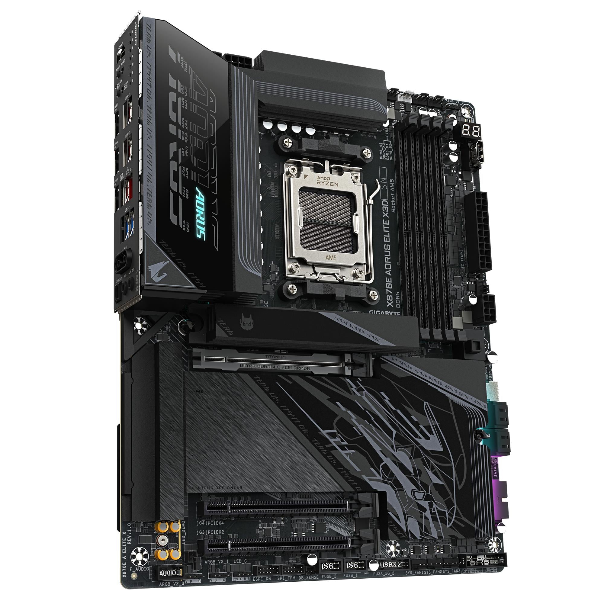 Mainboard GIGABYTE AMD X870E Socket AM5 ATX RAM DDR5-SDRAM 4xSlots Wi-Fi Yes Bluetooth Yes 4xNumber of M.2 (M) slots X870E A ELITE X X870EAELITEX