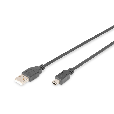 Digitus | Connection Cable, 1.8 m | AK-300108-018-S | USB Type A to USB Mini B