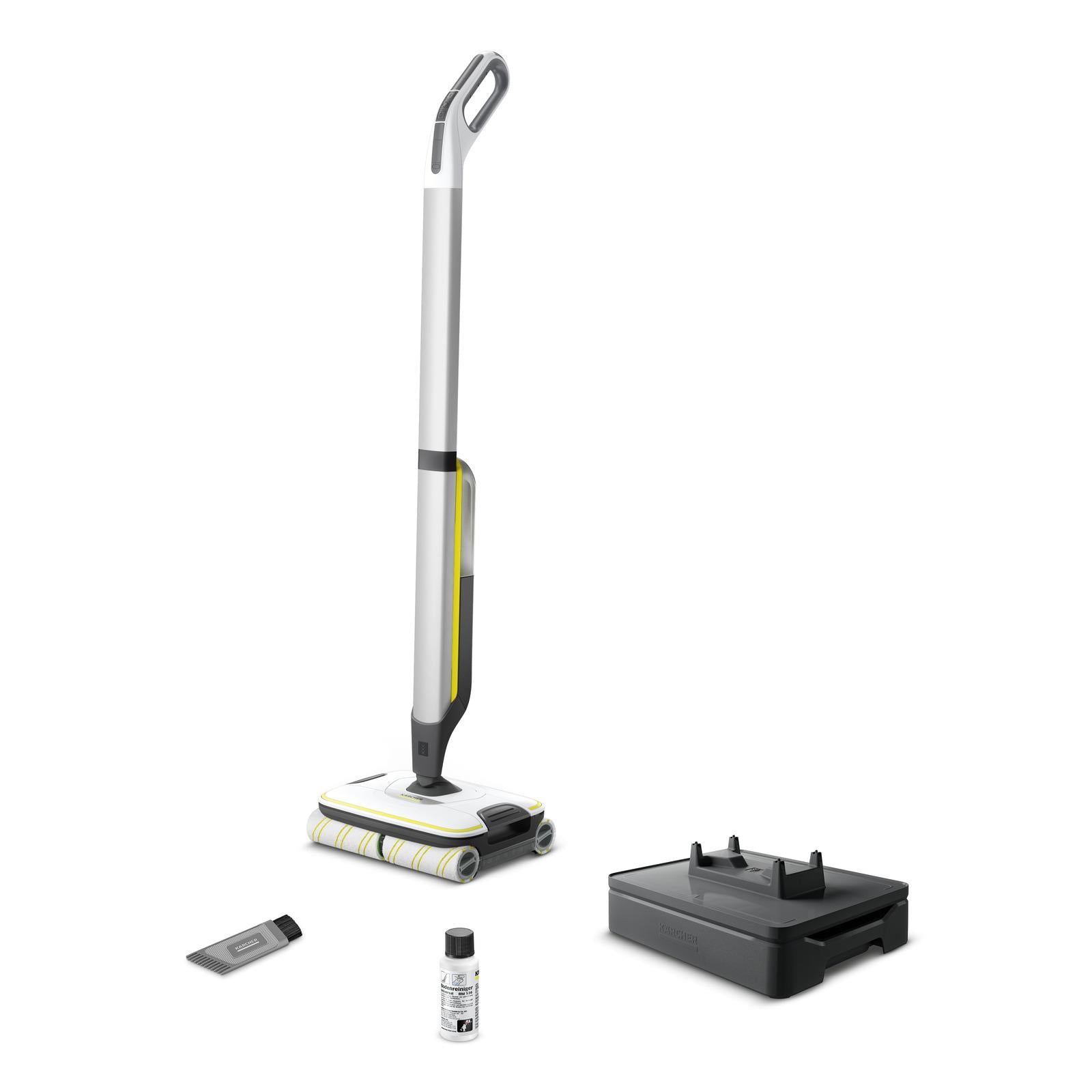 Vacuum Cleaner KARCHER Dry&wet Electric broom White/Black/Yellow Bagless Battery 4.3 kg 1.055-701.0