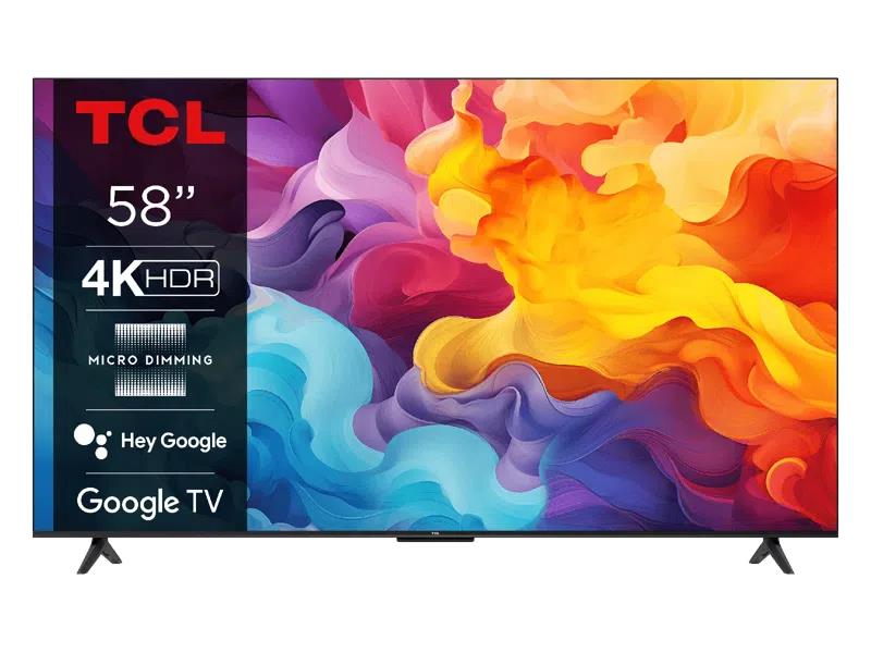 TV Set TCL 58" 4K/Smart 3840x2160 Wireless LAN Bluetooth Google TV 58V6B