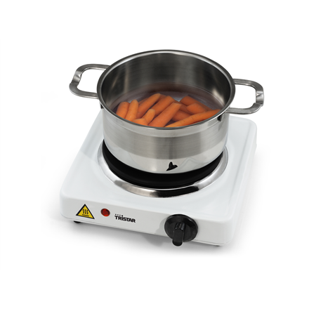 Tristar | Free standing table hob | KP-6185 | Number of burners/cooking zones 1 | Rotary | Electric | Black, White