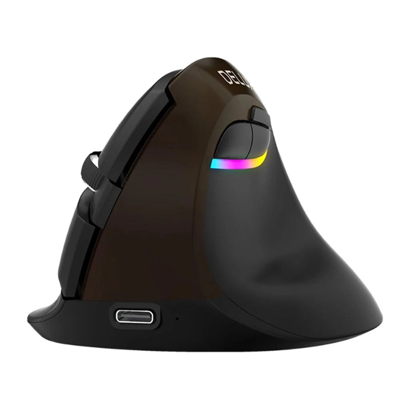 Delux M618Mini Gold Ergonomic Mouse (USB / Bluetooth / 2.4G) - Image 1