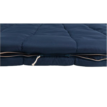 Outwell Contour Lux Deep Blue | Sleeping Bag | 220 x 145 cm | -22 to 12 °C | Both Side Zipper