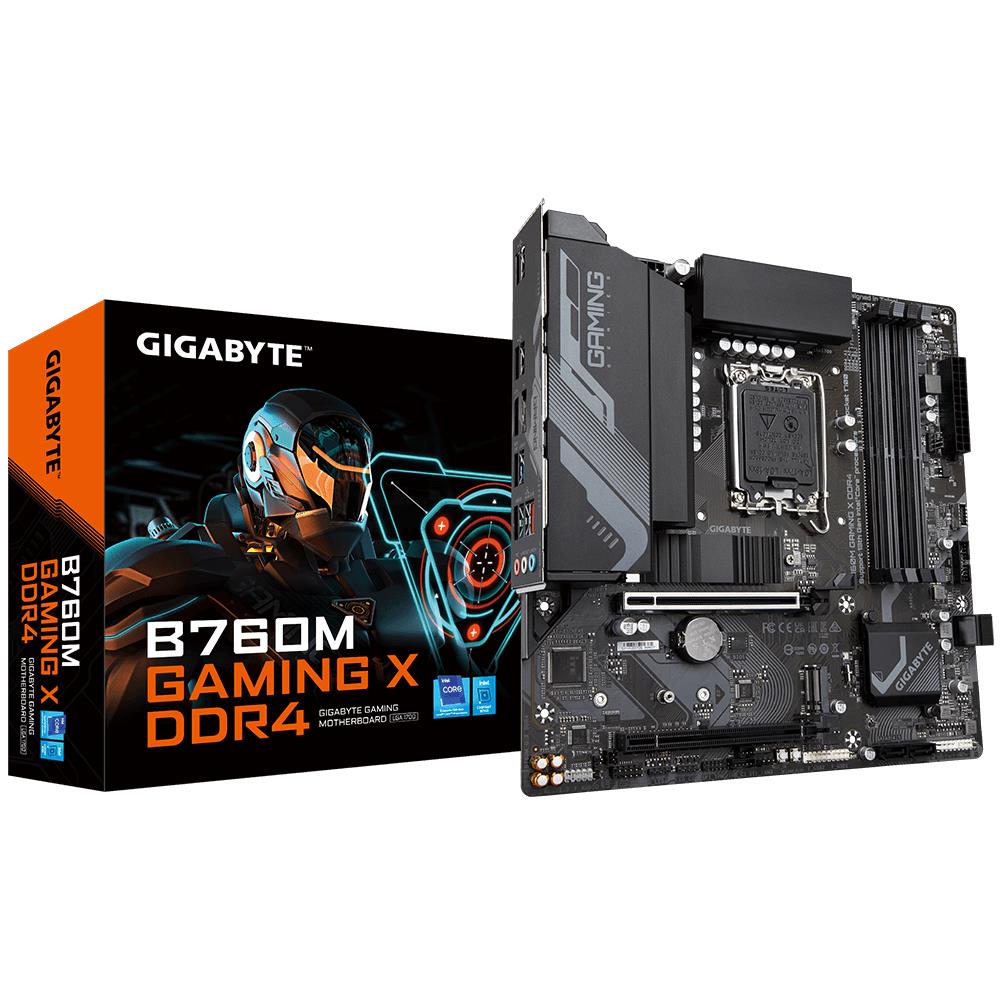 Mainboard GIGABYTE Intel B760 Express LGA1700 Micro-ATX Memory DDR4 Memory slots 4 1xPCI-Express 3.0 16x 1xPCI-Express 4.0 16x 2xM.2 1xHDMI 1xDisplayPort 5xUSB 2.0 3xUSB 3.2 3xAudio port B760MGAMINGXDDR4
