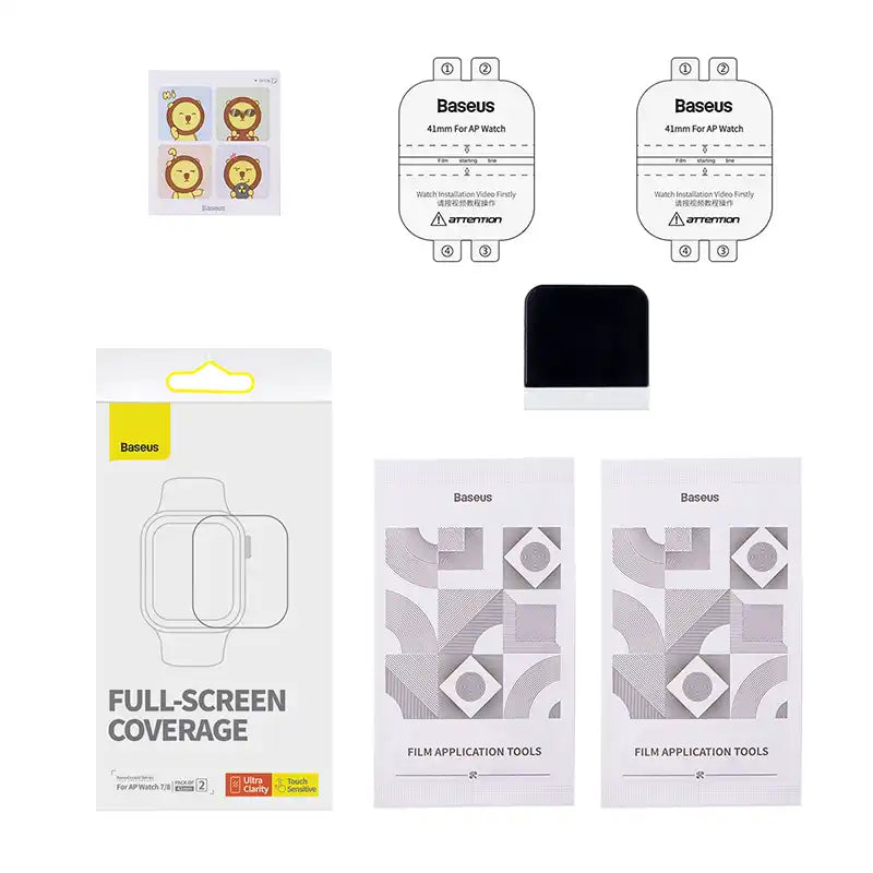 Baseus 41mm Protective Film for AP Watch 7/8, Clear - Image 4