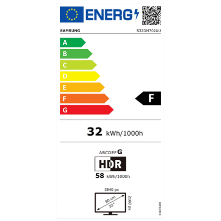 Samsung | LS32DM702UUXDU | 32 " | VA | 16:9 | 60 Hz | 4 ms | 3840 x 2160 pixels | 300 cd/m² | HDMI ports quantity 2 | Bl