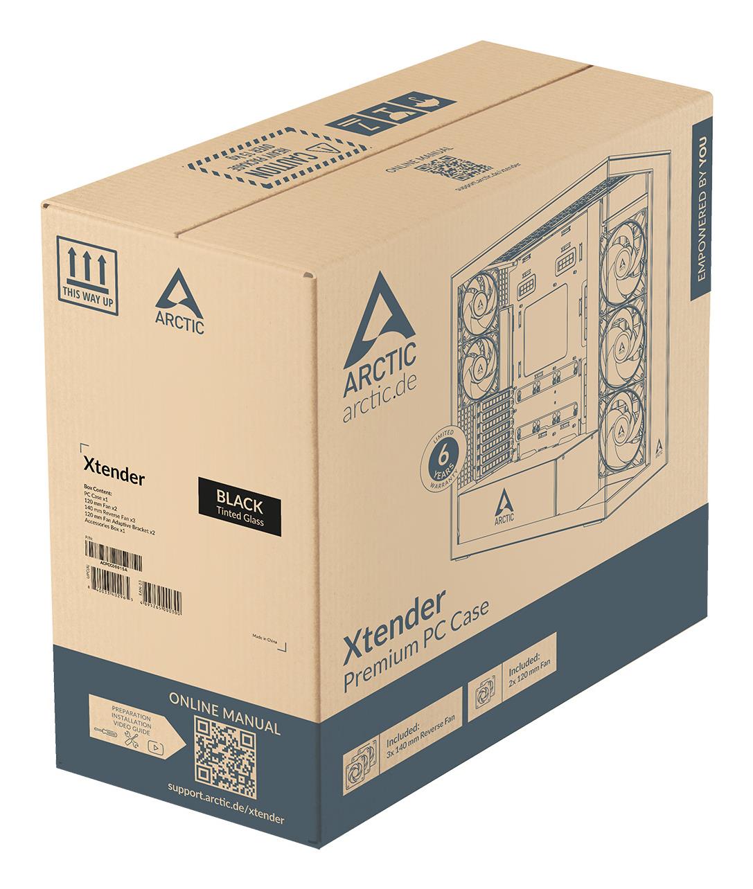 Case ARCTIC EATX Black Midi Tower PC ACPCC00015A
