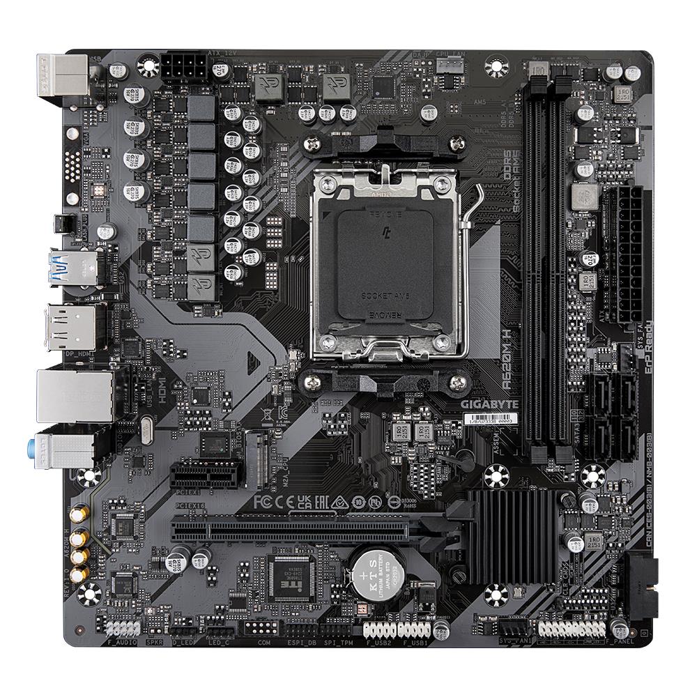 Mainboard GIGABYTE AMD A620 SAM5 Micro-ATX Memory DDR5 Memory slots 2 1xPCI-Express 3.0 16x 1xPCI-Express 4.0 16x 1xM.2 1xHDMI 1xDisplayPort 4xUSB 2.0 2xUSB 3.2 1xPS/2 1xRJ45 3xAudio port A620MH1.2