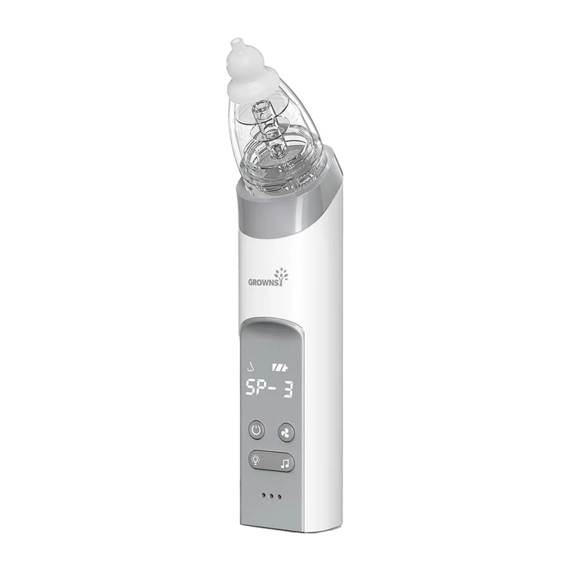 Grownsy nasal aspirator with 3 tips (gray) - Image 1