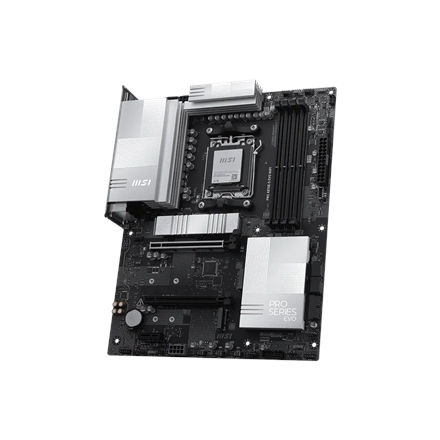 MSI PRO X870E-S EVO WIFI | Processor family AMD | Processor socket AM5 | DDR5 | Supported hard disk drive interfaces SAT