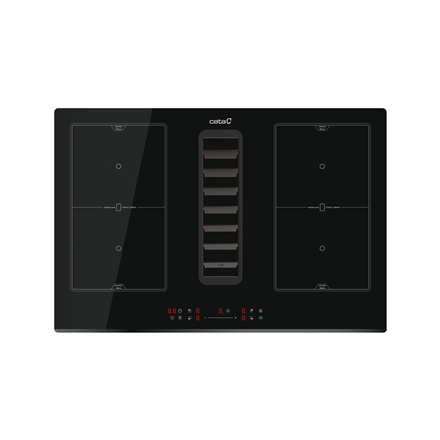 CATA Venting Hob | IAS 7024 | Induction | Number of burners/cooking zones 4 | Slider | Black | CATA | Hob with Hood | IA