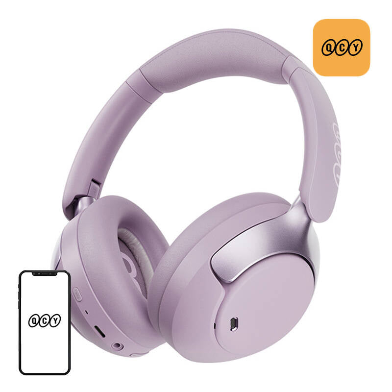 QCY H3 pro ANC wireless headphones (purple) - Image 1