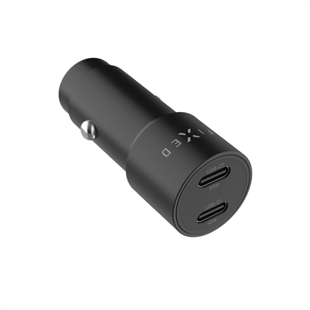 Fixed Dual USB-C Car Charger, 65W, PD 3.0