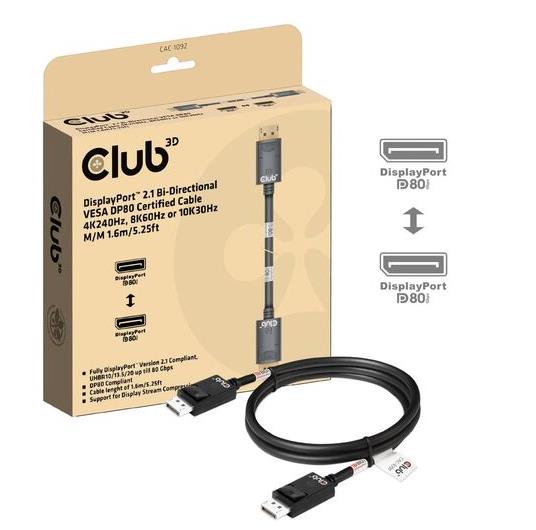 CABLE DP TO DP 1.6M/M/M CAC-1092 CLUB3D