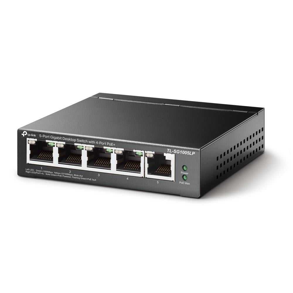 Switch TP-LINK Desktop/pedestal 5x10Base-T / 100Base-TX / 1000Base-T PoE ports 1 TL-SG1005LP