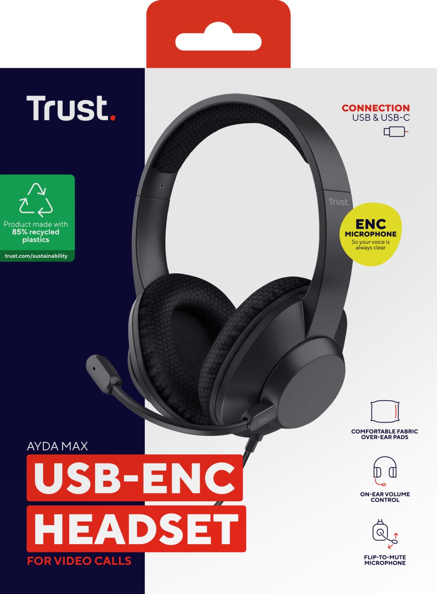 HEADSET AYDA MAX USB-C/25462 TRUST