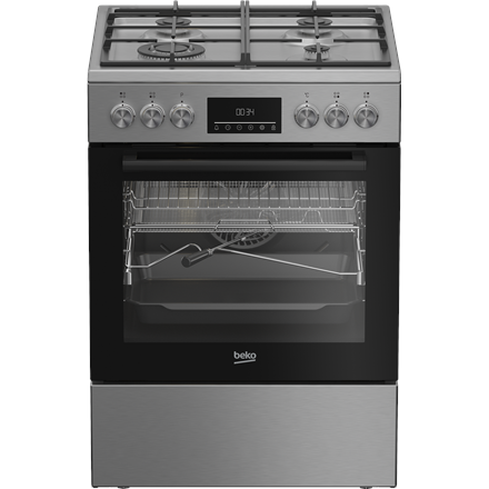 BEKO Cooker | FBMA61330GXDT | Hob type Gas | Oven type Electric | Stainless Steel | Width 60 cm | Depth 60 cm | Grilling