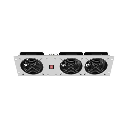 Lanberg Vertical Ventilation Panel 19" 3U for Rack three Fans 230V | AK-1506-S | Grey