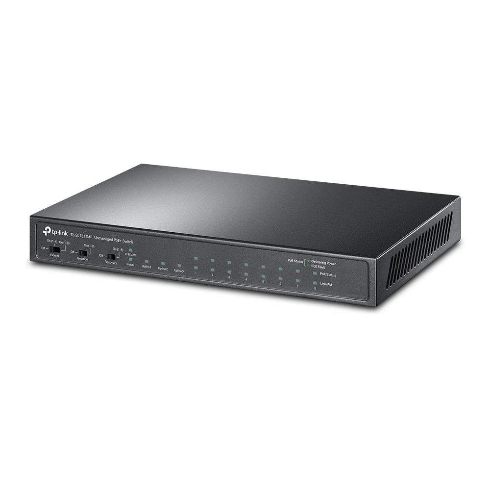 Switch TP-LINK 1x10Base-T / 100Base-TX PoE+ ports 8 124 Watts TL-SL1311MP