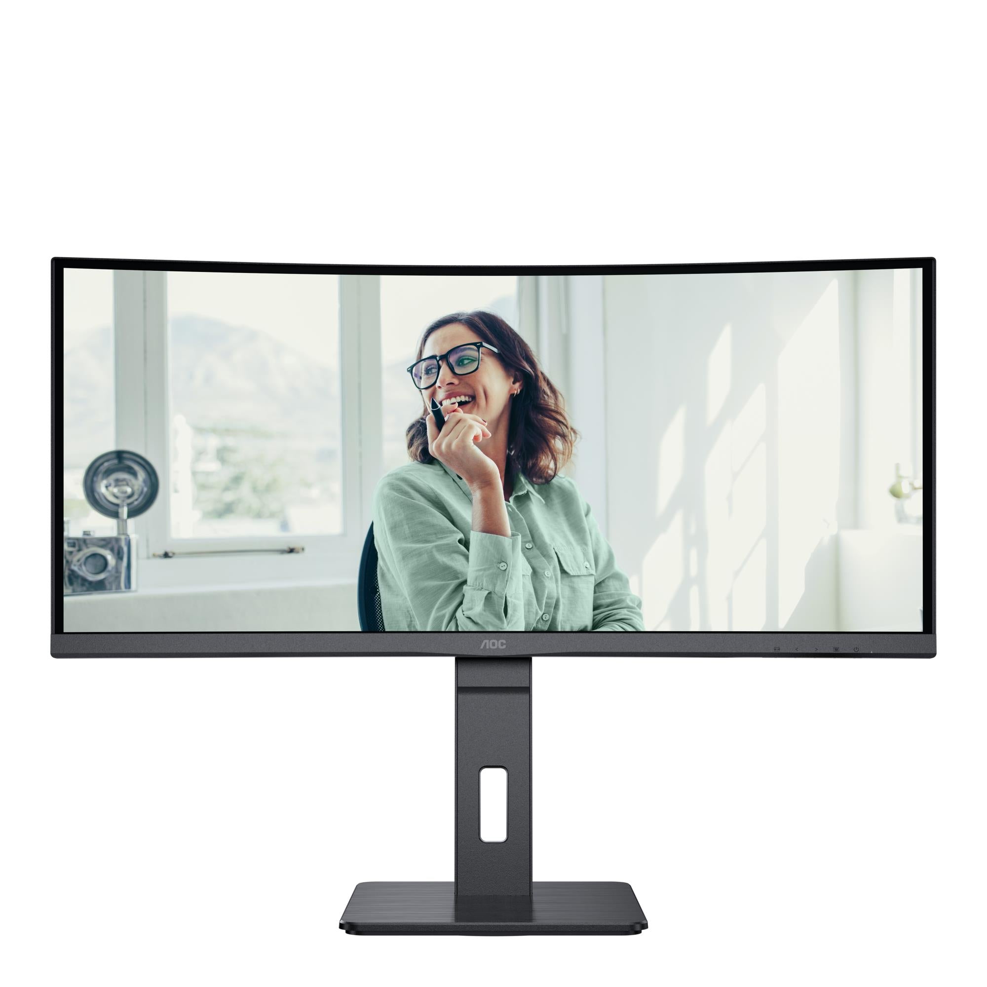 LCD Monitor AOC 34 " 3440 x 1440 pixels UltraWide Quad HD Native aspect ratio 21:9 LED Curved CU34P3CV