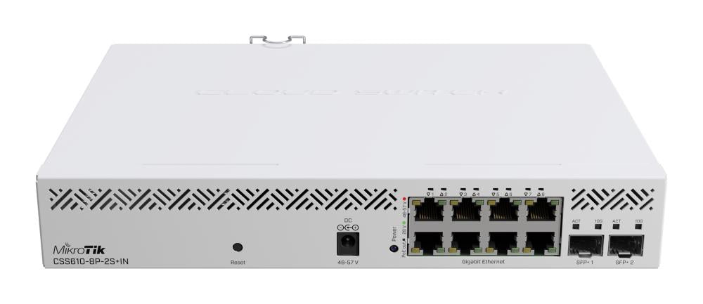 Switch MIKROTIK 8x10Base-T / 100Base-TX / 1000Base-T 2xSFP+ CSS610-8P-2S+IN